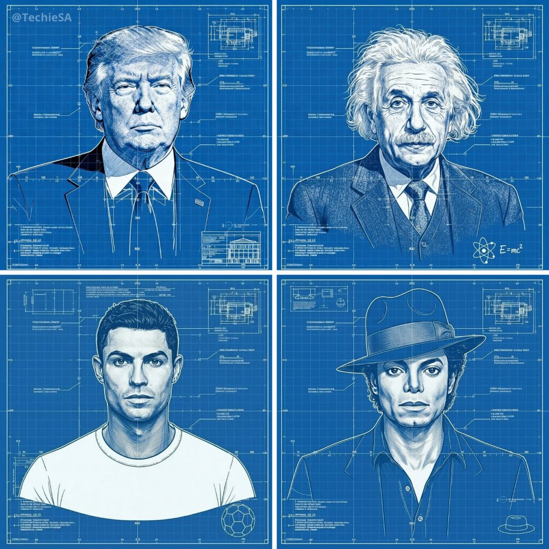 A detailed technical blueprint illustration of [CHARACTER], drawn in blueprint style on a blue grid 